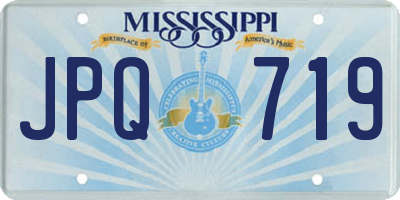 MS license plate JPQ719