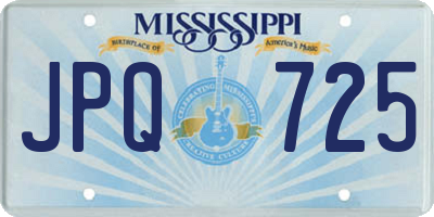 MS license plate JPQ725