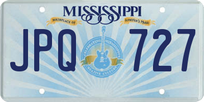 MS license plate JPQ727
