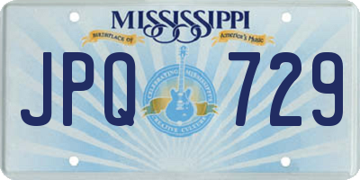 MS license plate JPQ729