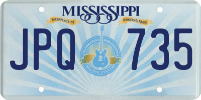 MS license plate JPQ735