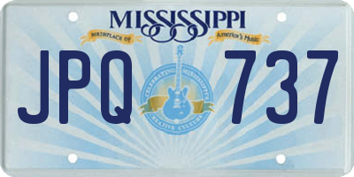 MS license plate JPQ737