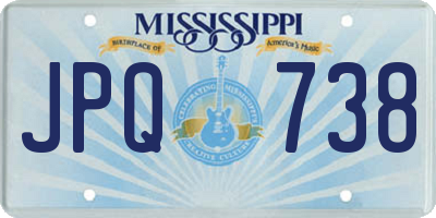 MS license plate JPQ738