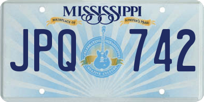 MS license plate JPQ742