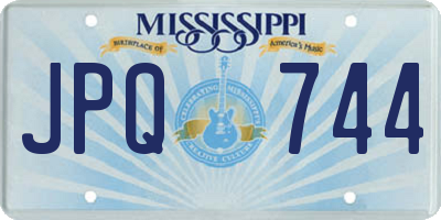 MS license plate JPQ744