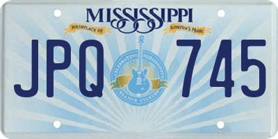 MS license plate JPQ745