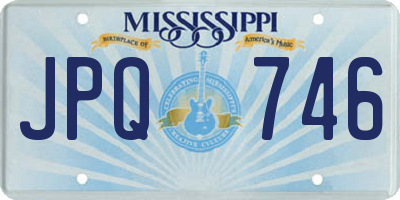 MS license plate JPQ746