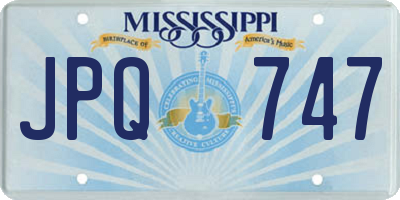 MS license plate JPQ747