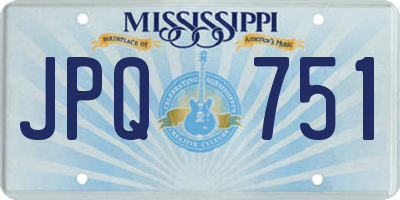 MS license plate JPQ751