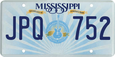 MS license plate JPQ752