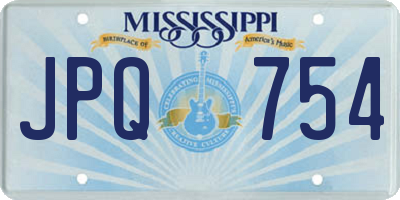 MS license plate JPQ754