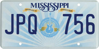 MS license plate JPQ756