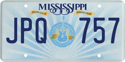 MS license plate JPQ757