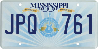 MS license plate JPQ761