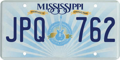 MS license plate JPQ762