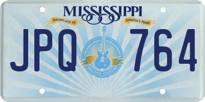 MS license plate JPQ764