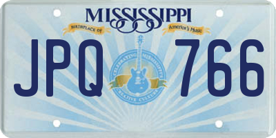 MS license plate JPQ766