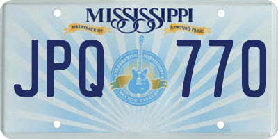 MS license plate JPQ770