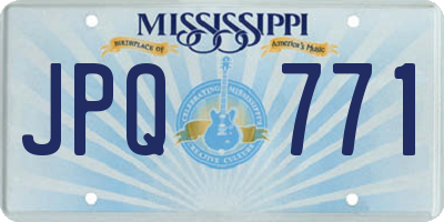 MS license plate JPQ771