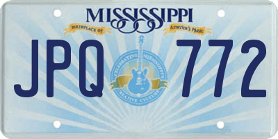 MS license plate JPQ772