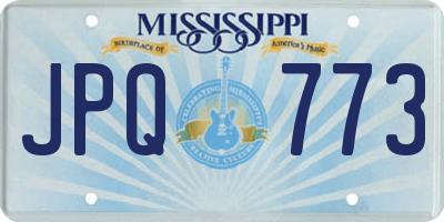 MS license plate JPQ773