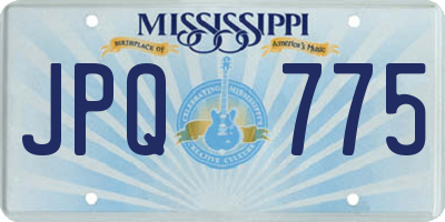MS license plate JPQ775