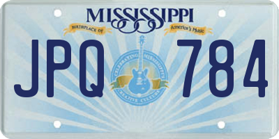 MS license plate JPQ784