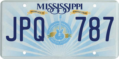 MS license plate JPQ787