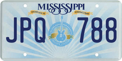 MS license plate JPQ788