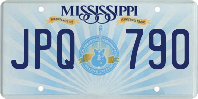 MS license plate JPQ790