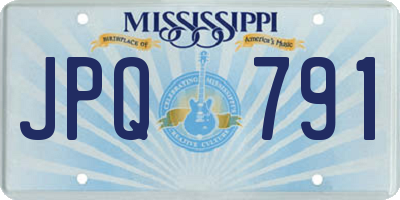 MS license plate JPQ791