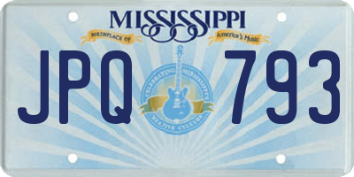 MS license plate JPQ793