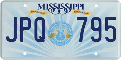MS license plate JPQ795