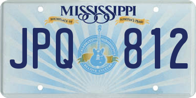 MS license plate JPQ812