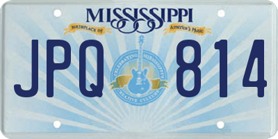 MS license plate JPQ814