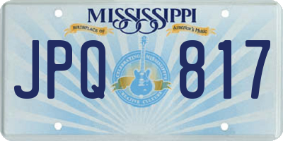 MS license plate JPQ817