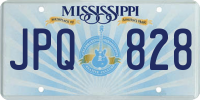 MS license plate JPQ828