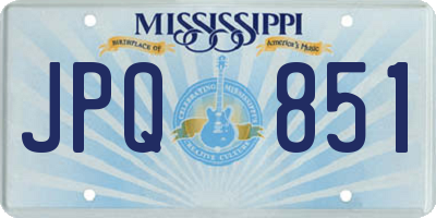 MS license plate JPQ851