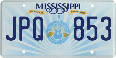 MS license plate JPQ853