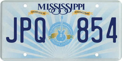 MS license plate JPQ854