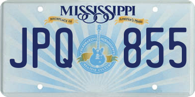 MS license plate JPQ855
