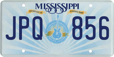 MS license plate JPQ856