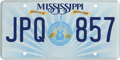MS license plate JPQ857