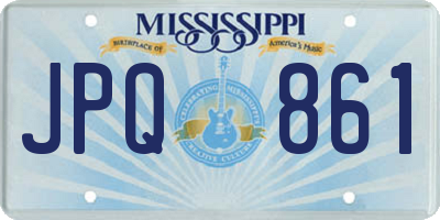 MS license plate JPQ861