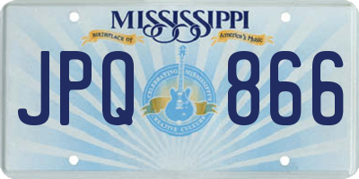 MS license plate JPQ866