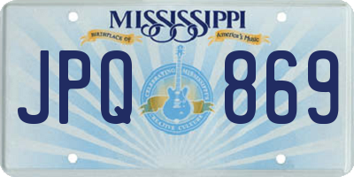 MS license plate JPQ869