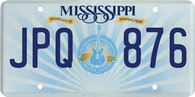MS license plate JPQ876