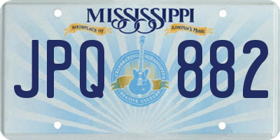 MS license plate JPQ882