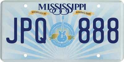 MS license plate JPQ888