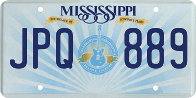 MS license plate JPQ889